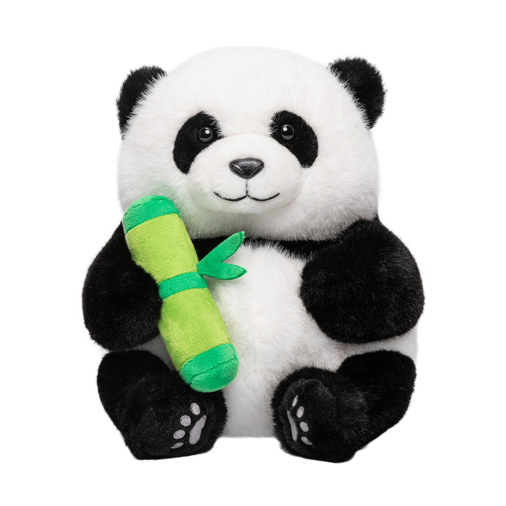 Ensemble de Jeu en Peluche de Famille Pandas avec 3 Bébés Coffrets Cadeaux pour Tout-petit