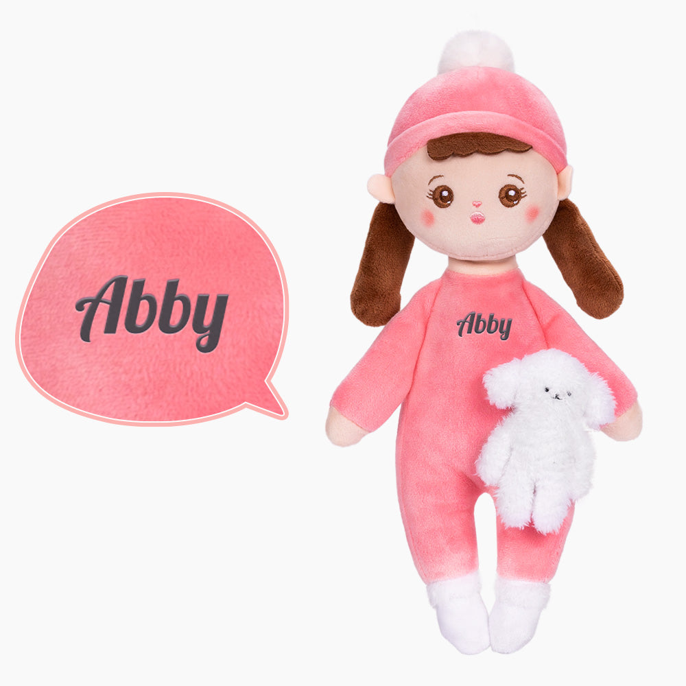 Mini Rose Personnalisée Poupée en Peluche avec Tresses & Ensemble-cadeau