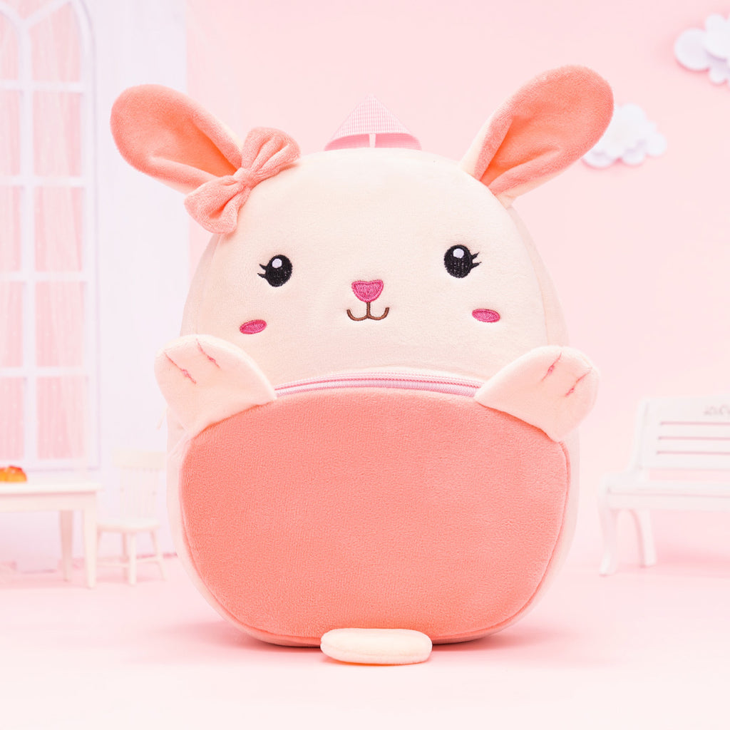 Personnalisé Sac à Dos en Peluche Lapin Rose