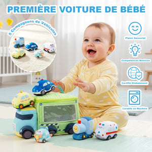 Personnalisée Premier Ensemble de Jouet Sonore en Peluche de Voiture pour Bébé