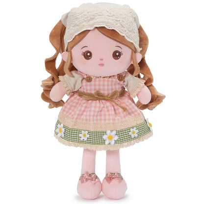 Poupée bébé en peluche personnalisée de style champêtre