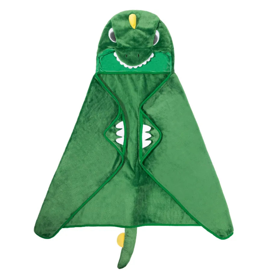 Couverture à capuche ultra douce - Dinosaure & Licorne