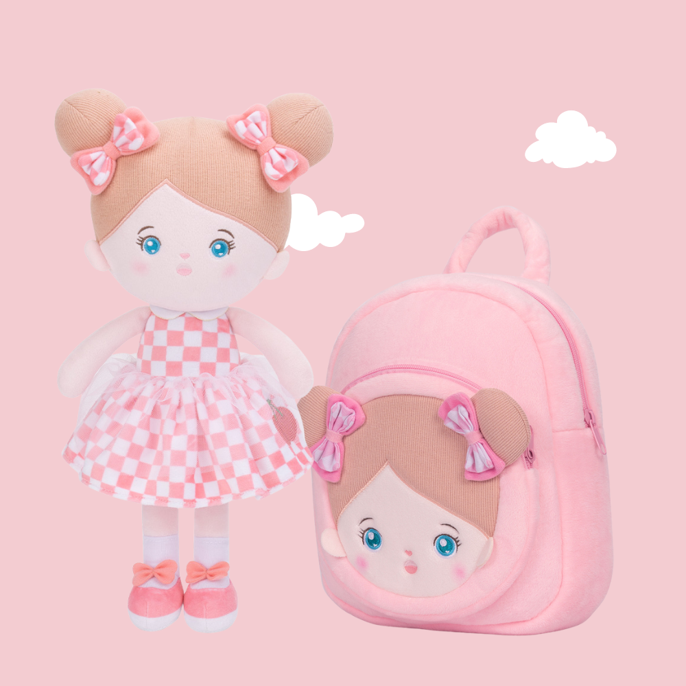 Personnalisés Poupée en Peluche de Lapin & Sac à Dos