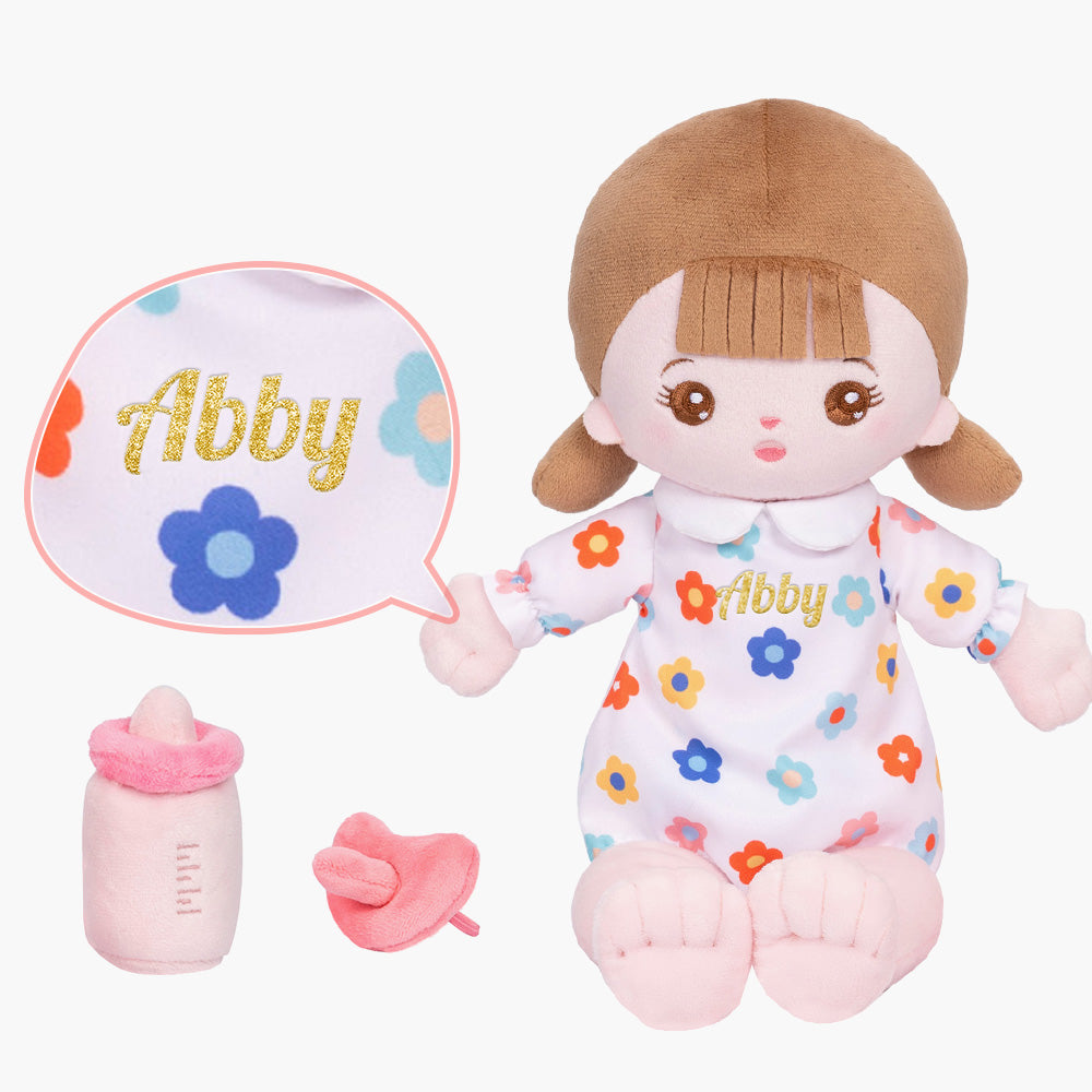 Mini Blanche Personnalisée Poupée en Peluche avec Vêtement Remplaçable