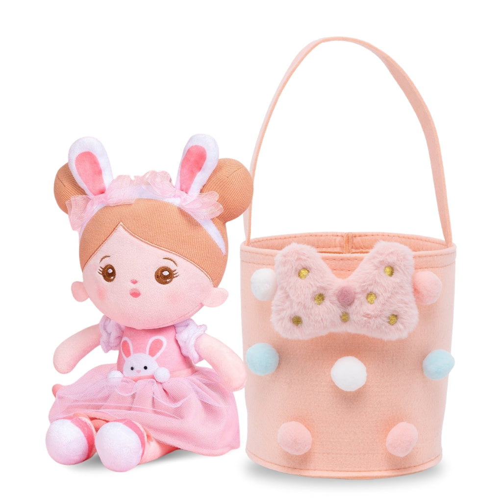 Vente de Pâques - Ensemble cadeau personnalisé de poupée en peluche Bunny Girl