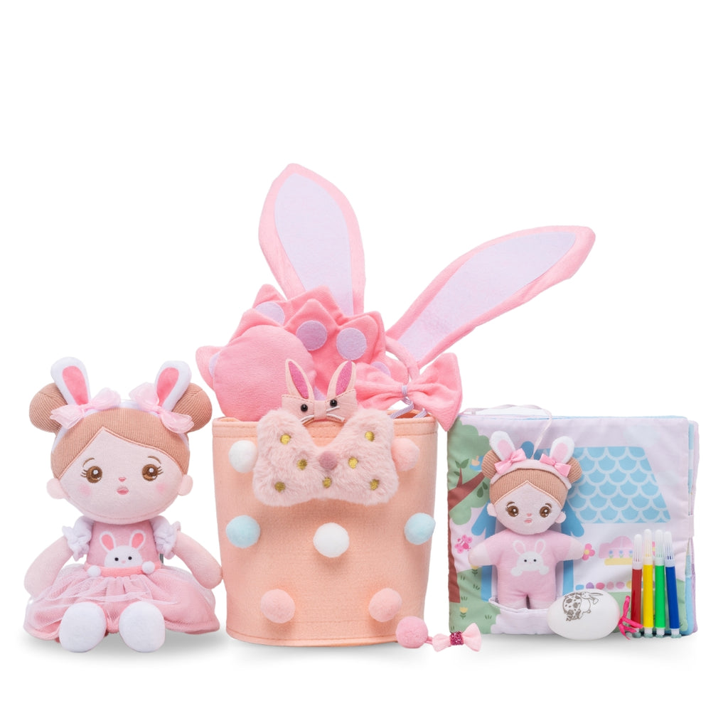 Vente de Pâques - Ensemble cadeau personnalisé de poupée en peluche Bunny Girl