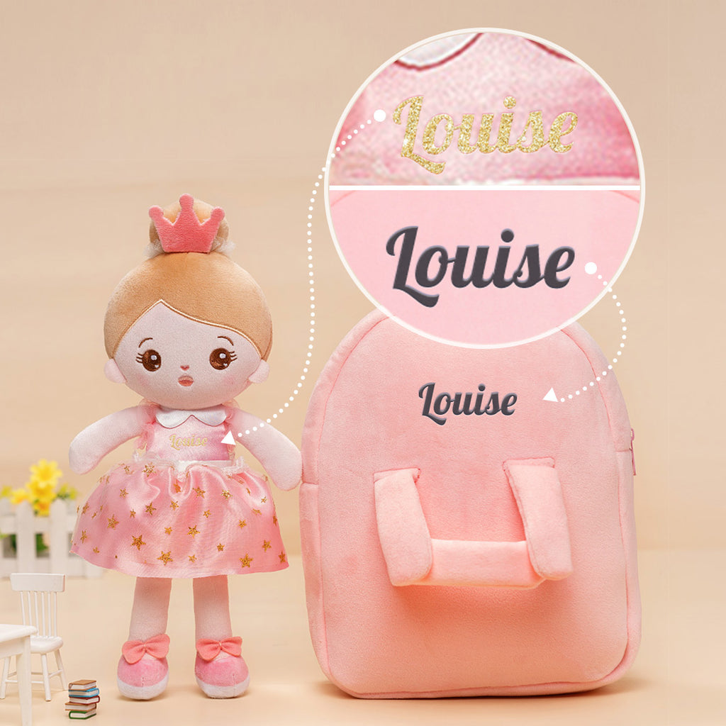 Personnalisée Poupée en Peluche avec Yeux Ouverts de Princesse Rose