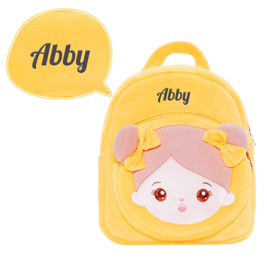 Personnalisé Sac à Dos  en Peluche pour Bébé Fille aux Yeux Ouverts Jaune