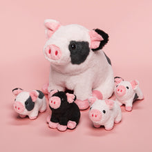 Charger l&#39;image dans la galerie, Peluche de La Famille des Cochons Tachetés, Qui Contient 4 Adorables Porcelets en Peluche