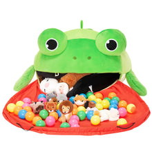 Charger l'image dans la galerie, Sac de rangement pour jouets en forme de grenouille avec tapis de jeu qui tire la langue