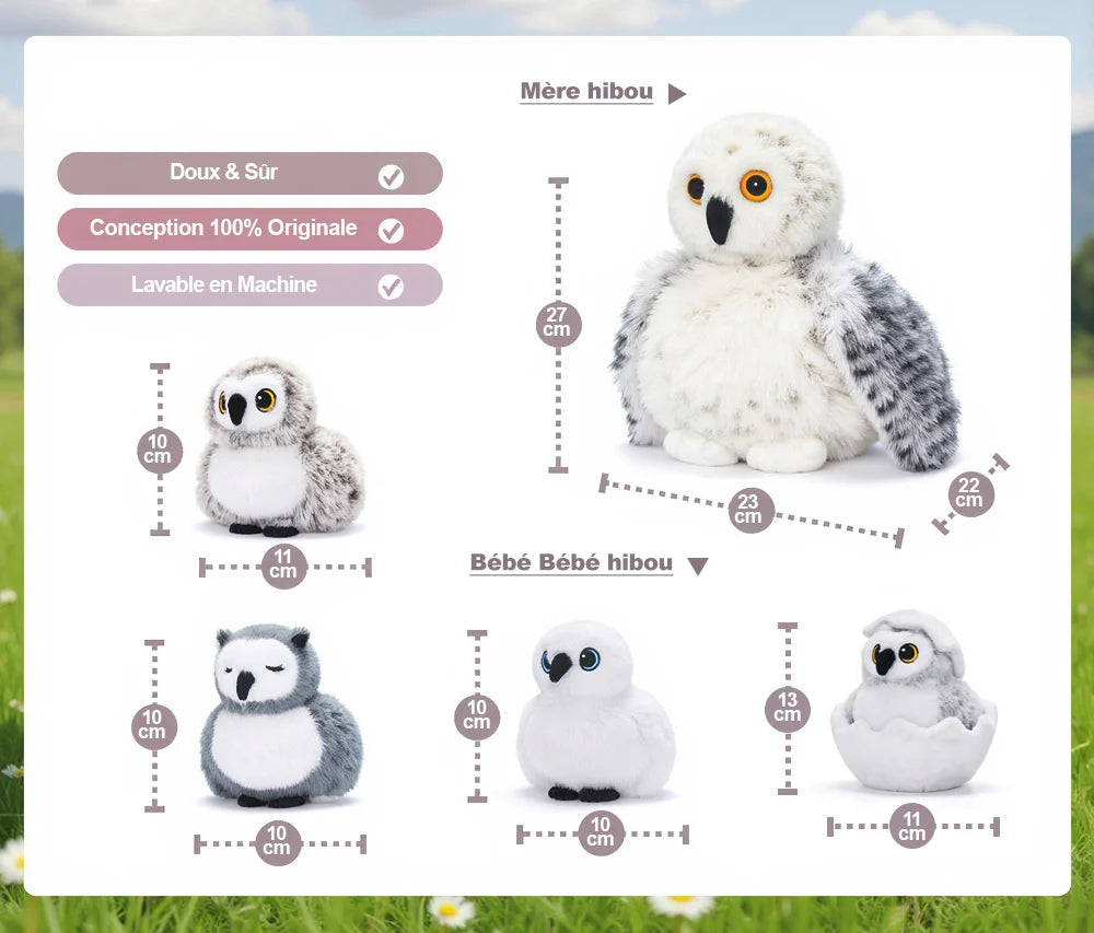 Ensemble de Jouets en Peluche pour Bébé, Première Famille D'animaux