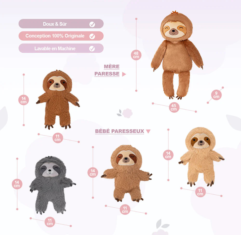 Ensemble de Jouets en Peluche pour Bébé, Première Famille D'animaux