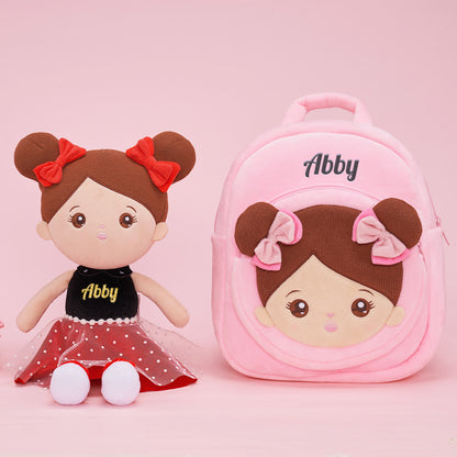 Personnalisée Poupée en Peluche avec Yeux Ouverts dans Teint Brun