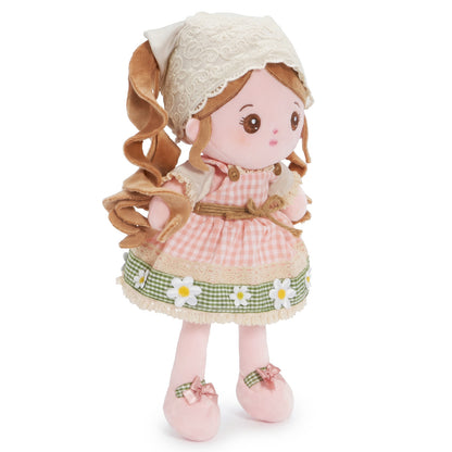 Poupée bébé en peluche personnalisée de style champêtre