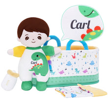 Charger l&#39;image dans la galerie, Mini Poupée En Peluche Personnalisée Dinosaure à Peau Blanche Et Coffret Cadeau