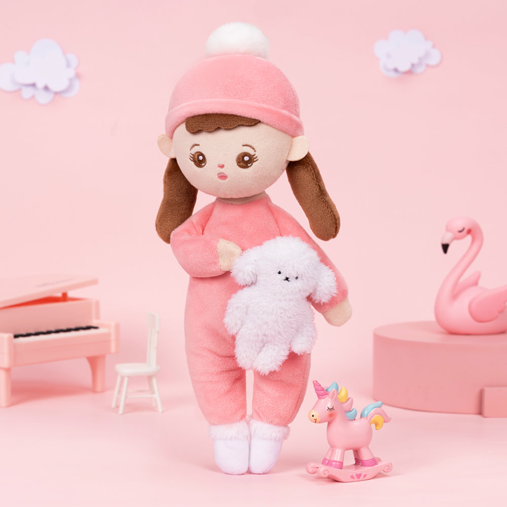 Mini Rose Personnalisée Poupée en Peluche avec Tresses & Ensemble-cadeau