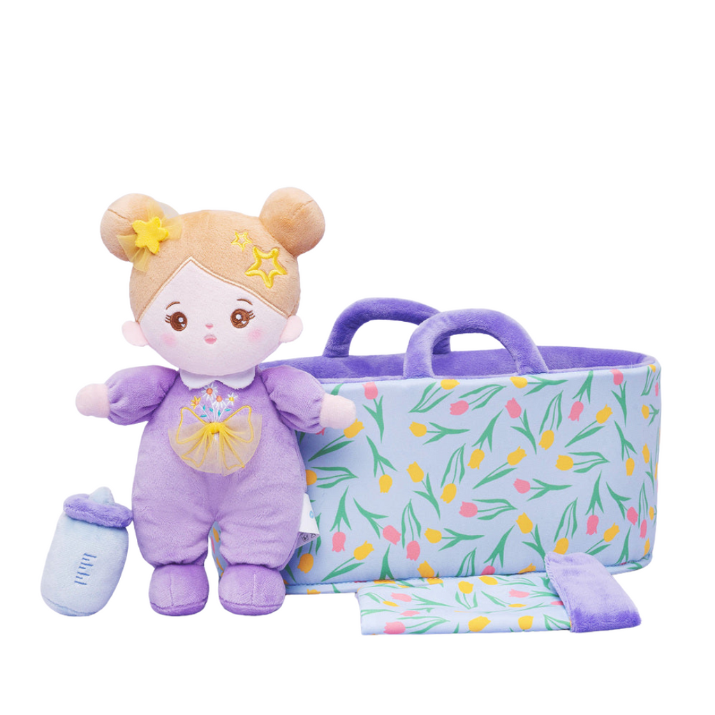 Poupée bébé en peluche personnalisée de 25 cm