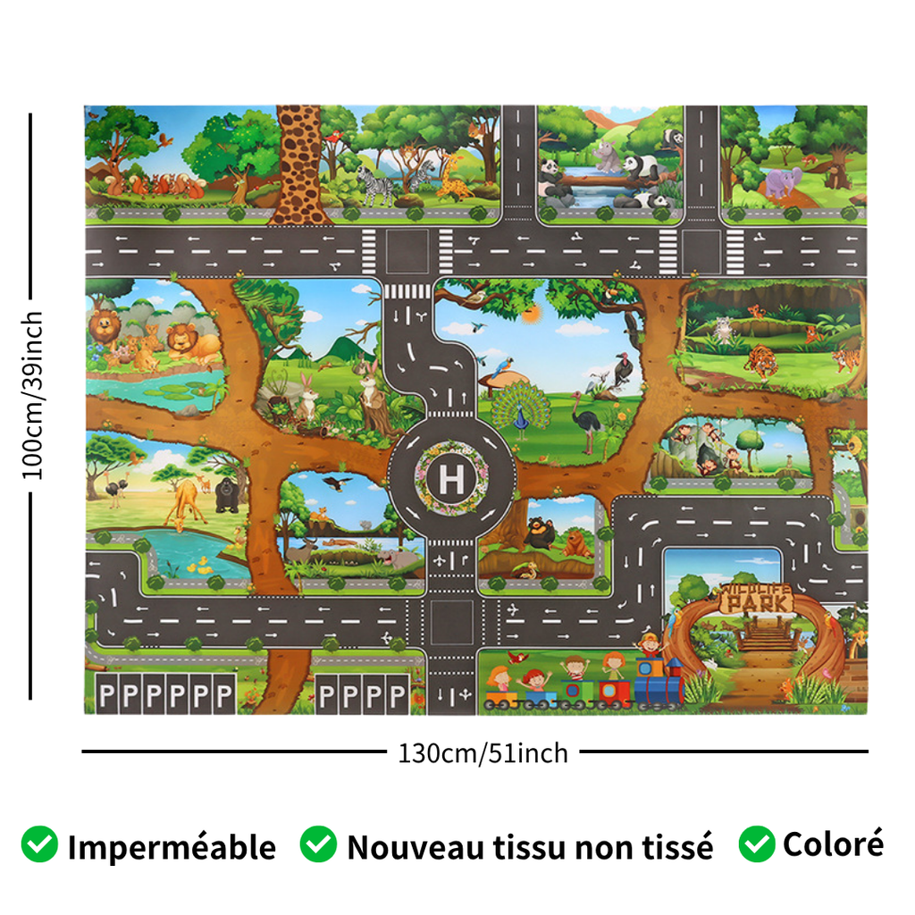 Ensemble zoo en peluche personnalisé, adapté aux enfants de 6 mois et plus