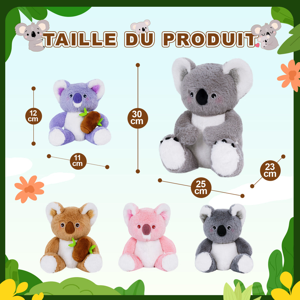 Une jolie famille d'animaux en peluche