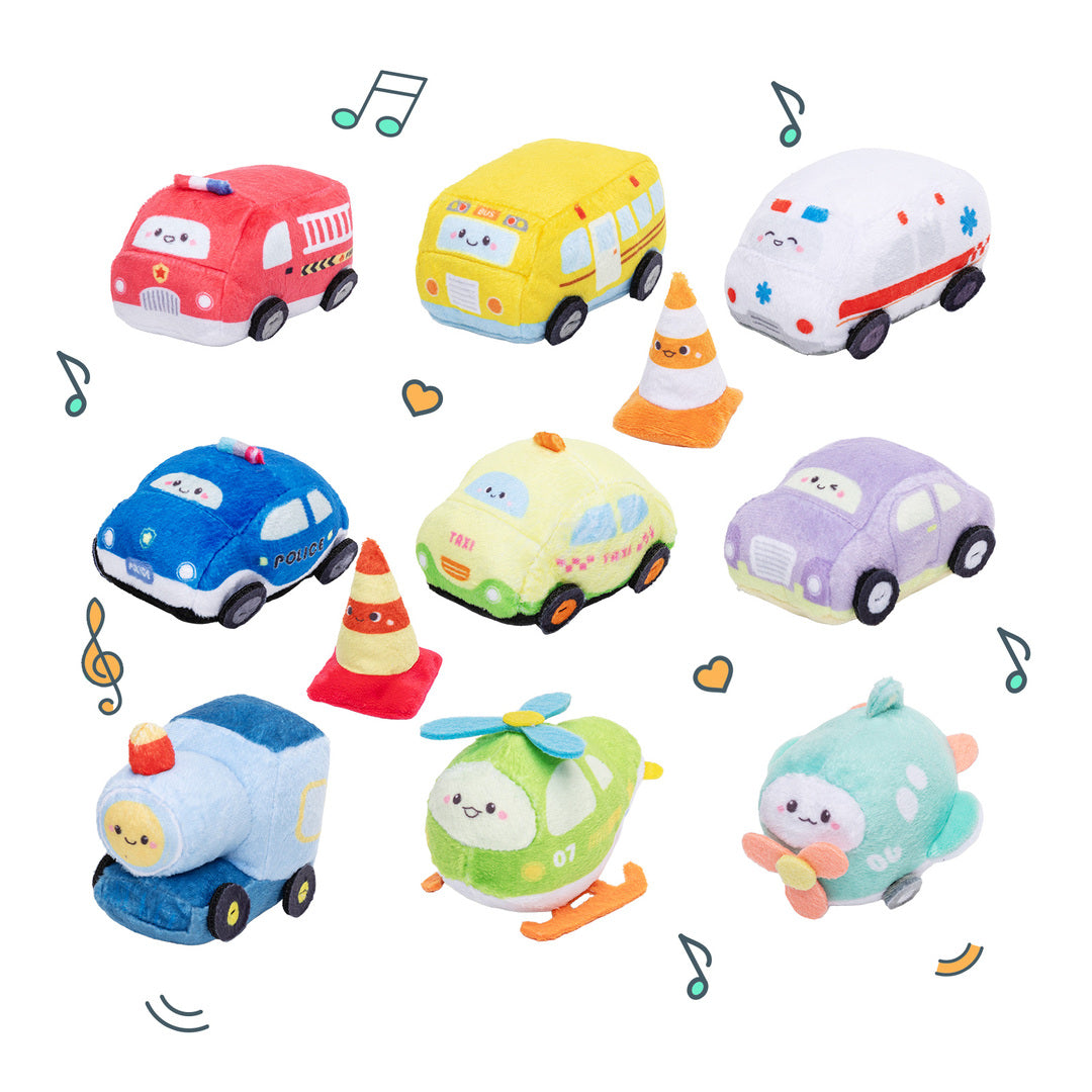 Personnalisée Premier Ensemble de Jouet Sonore en Peluche de Voiture pour Bébé