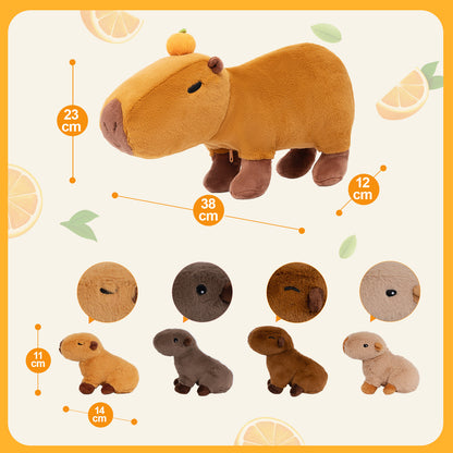 Ensemble de jouets en peluche de la famille Capybara