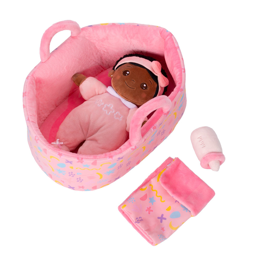 Peluche Mini Bébé Fille Personnalisée Originale,Berceau