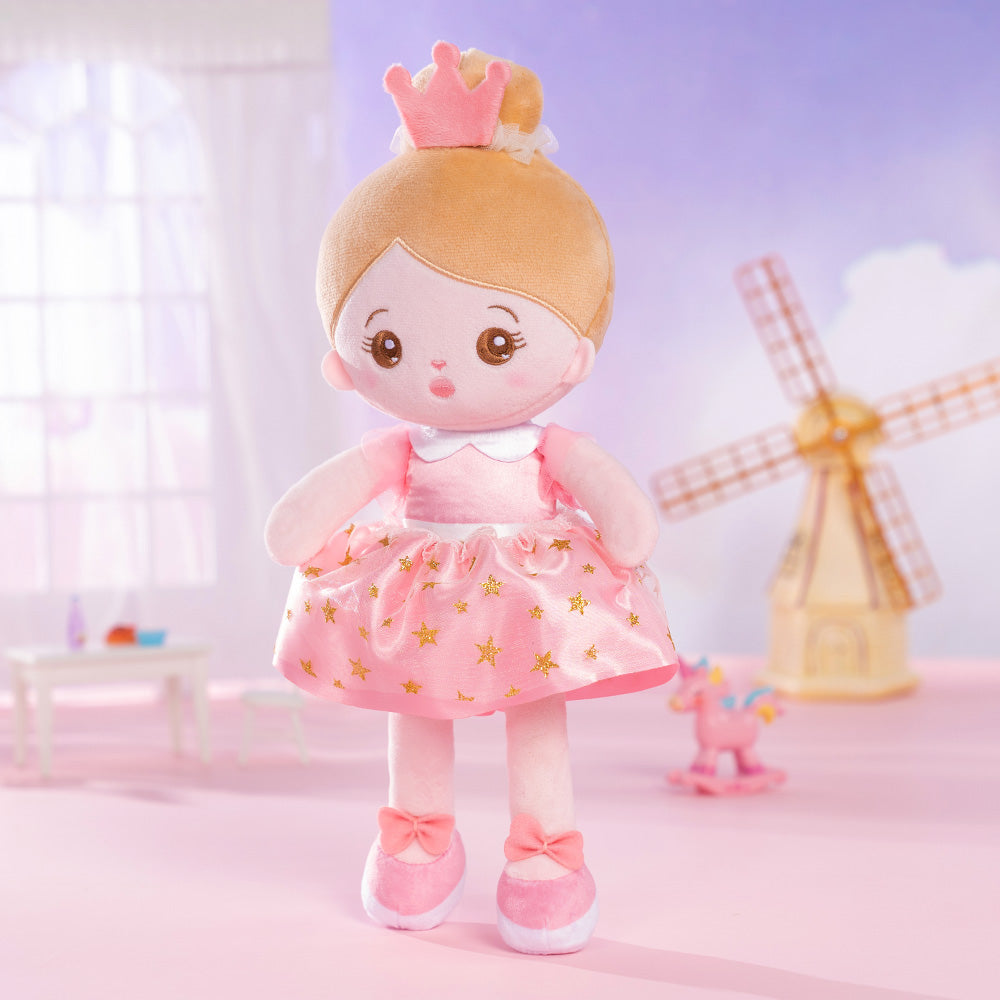 Personnalisée Poupée en Peluche avec Yeux Ouverts de Princesse Rose