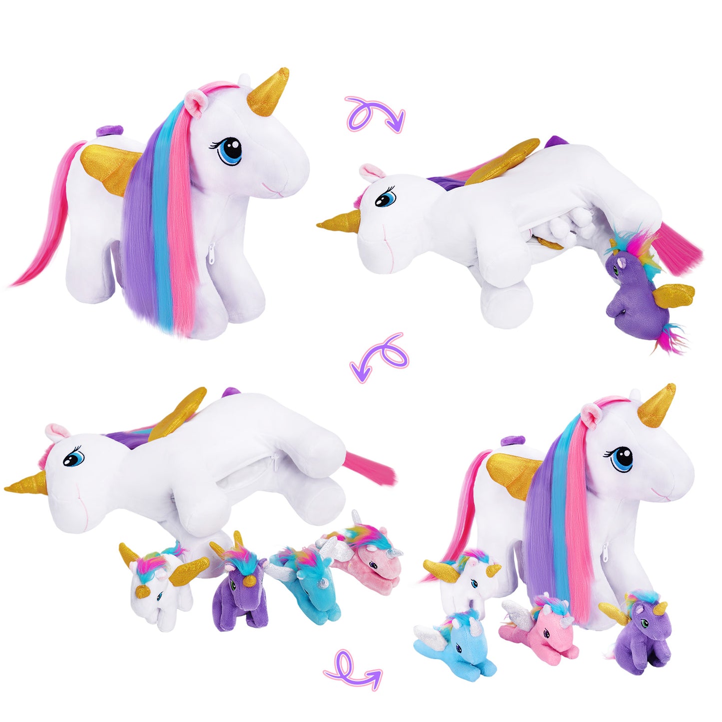 Ensemble de Jouets en Peluche pour Bébé, Première Famille D'animaux