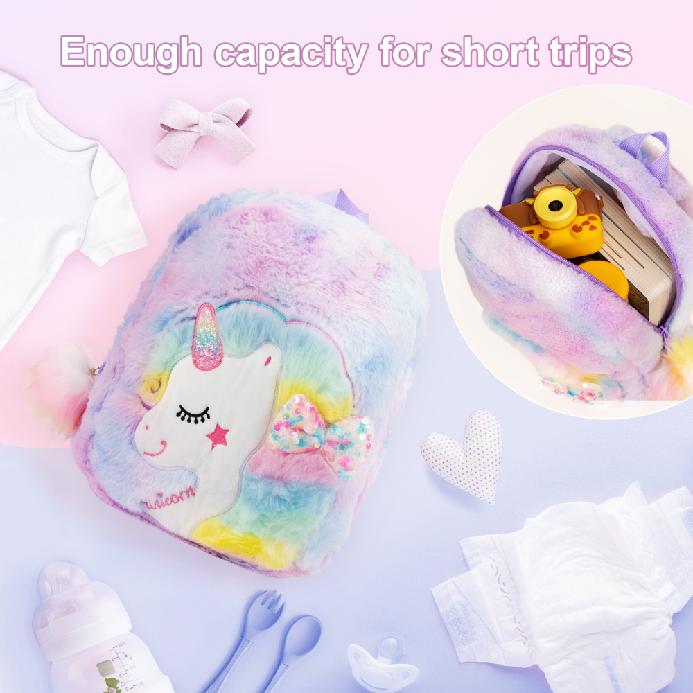 Personnalisée Sac à Dos en Peluche de Licorne