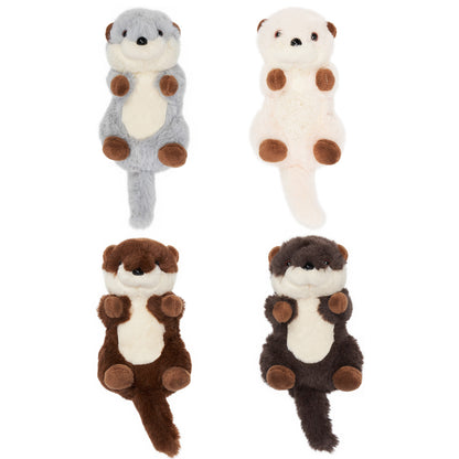 Peluches famille Loutre avec 4 bébés