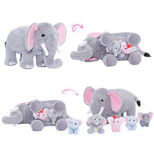 Charger l&#39;image dans la galerie, Ensemble de jouets en peluche de la famille des éléphants