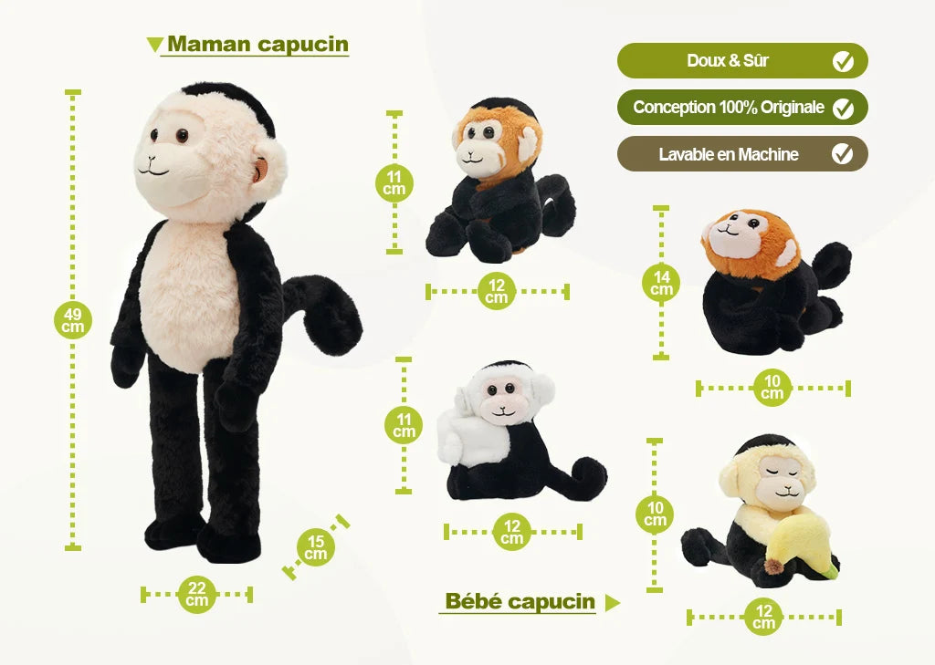 Ensemble de Jouets en Peluche pour Bébé, Première Famille D'animaux