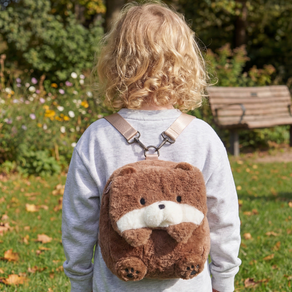 Sac souple Kawaii en forme de loutre de mer, sac à dos convertible en sac bandoulière