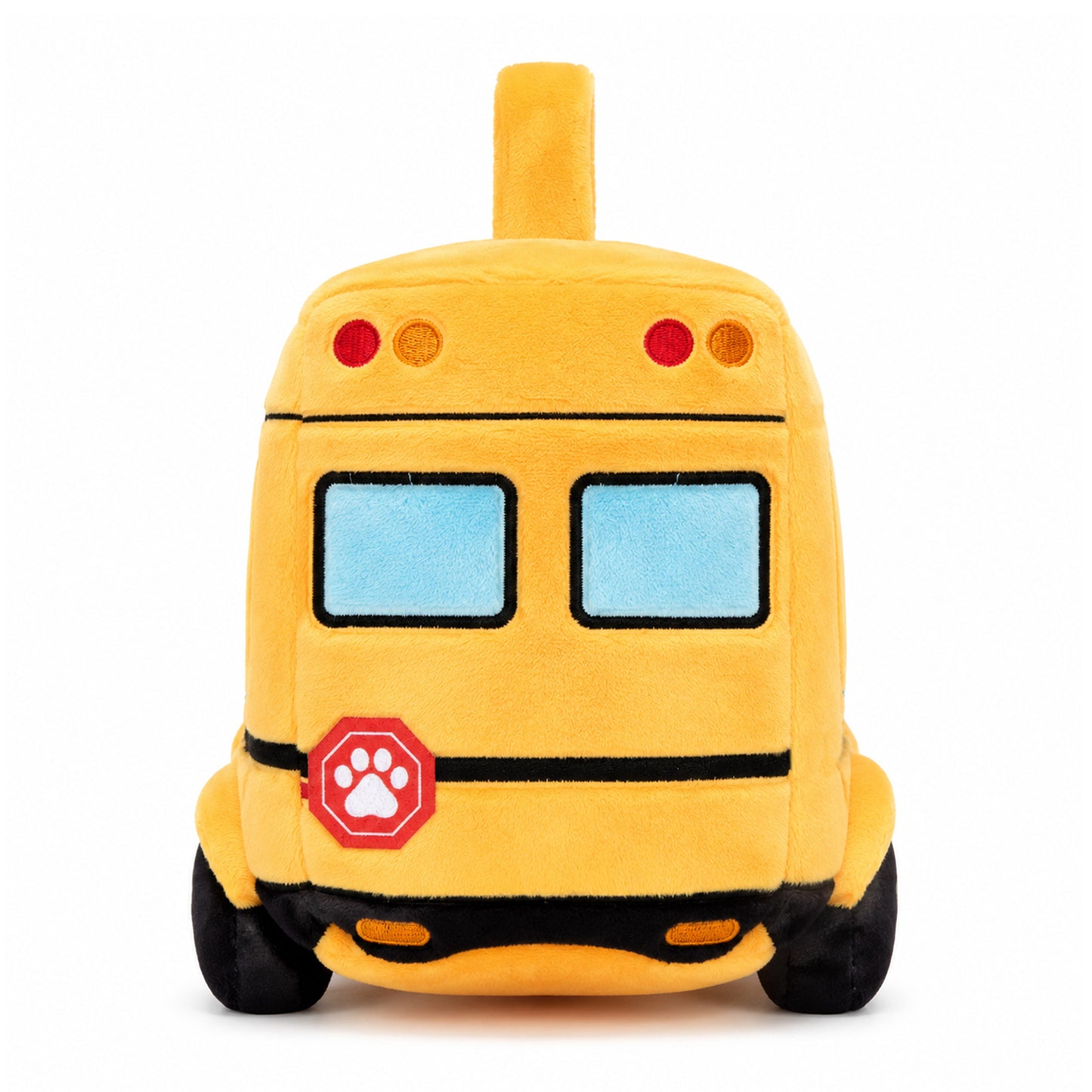 Bus scolaire en peluche avec chiots Golden Retriever, personnalisable (Set de 5 pièces)