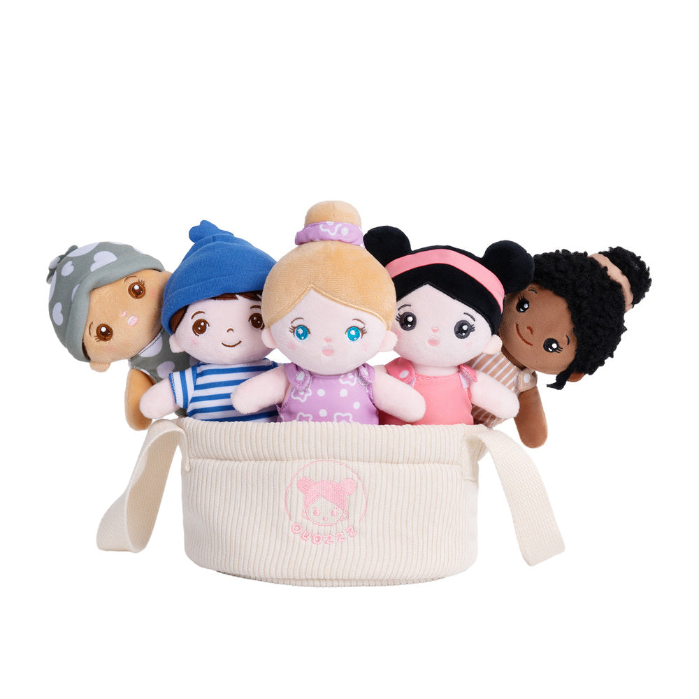 Multiethnique Ensemble de Jouet Sonore en Peluche de Poupée