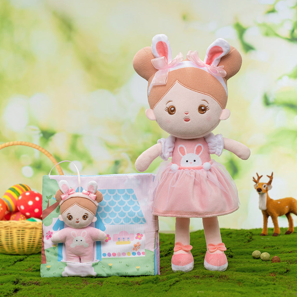 Poupée en peluche personnalisée Lapin de Pâques Fille