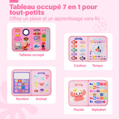 Personnalisé Busy Board Montessori (Version Française) -  Jouet  Éducatif Sensoriel Préscolaires
