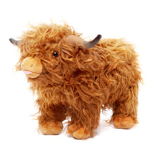 Charger l&#39;image dans la galerie, 40 cm - Peluche géante vache marron des Highlands pour enfants