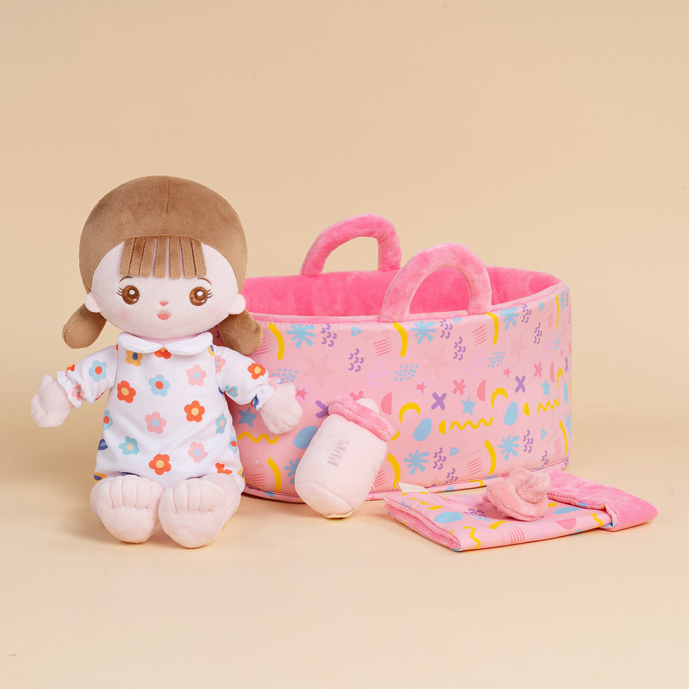 Mini Blanche Personnalisée Poupée en Peluche avec Vêtement Remplaçable