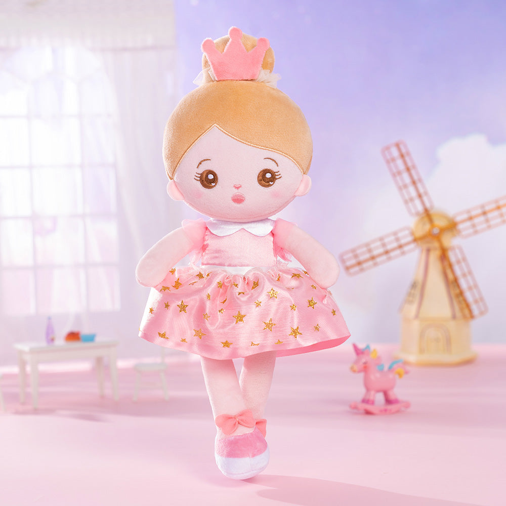 Personnalisée Poupée en Peluche avec Yeux Ouverts de Princesse Rose