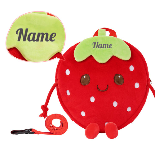 Personnalisée Sac à Dos en Peluche de Fraise