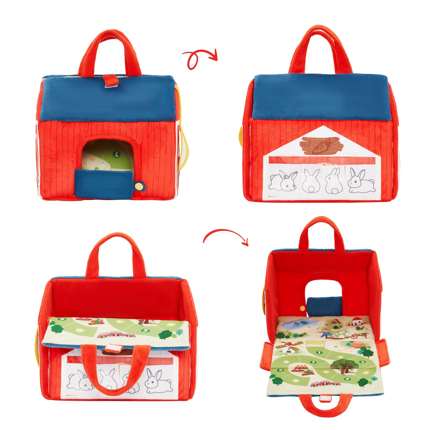 Peluche personnalisée avec nom - animaux de zoo, animaux de ferme, chats et maisons pour chats