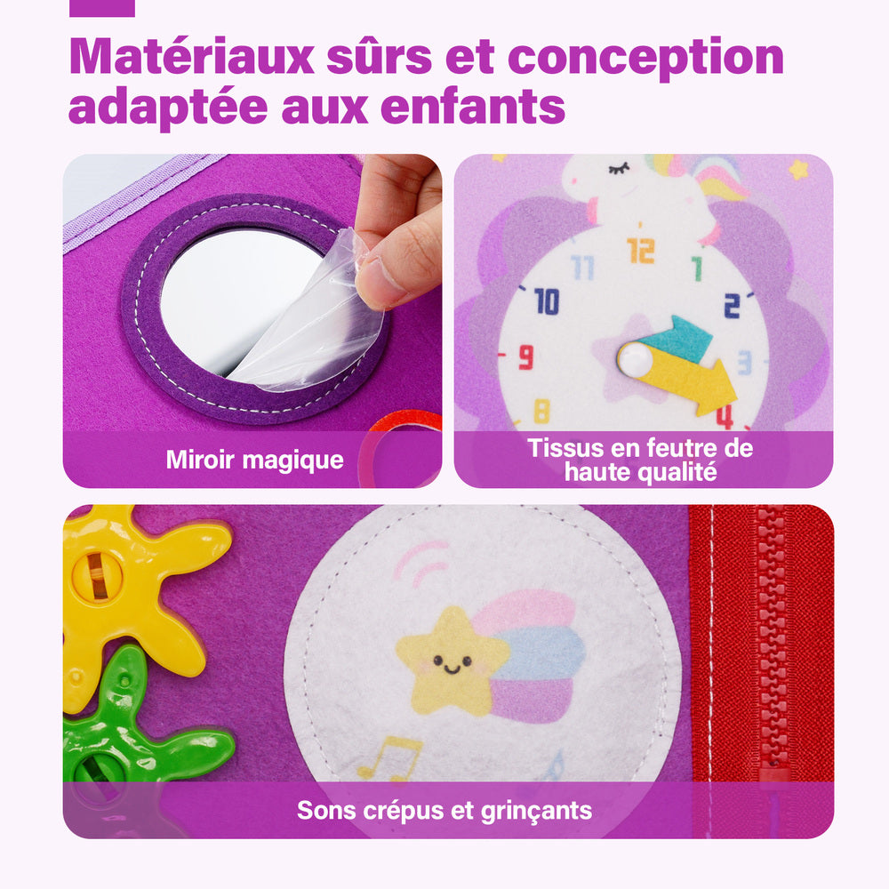 Personnalisé Busy Board Montessori (Version Française) -  Jouet  Éducatif Sensoriel Préscolaires