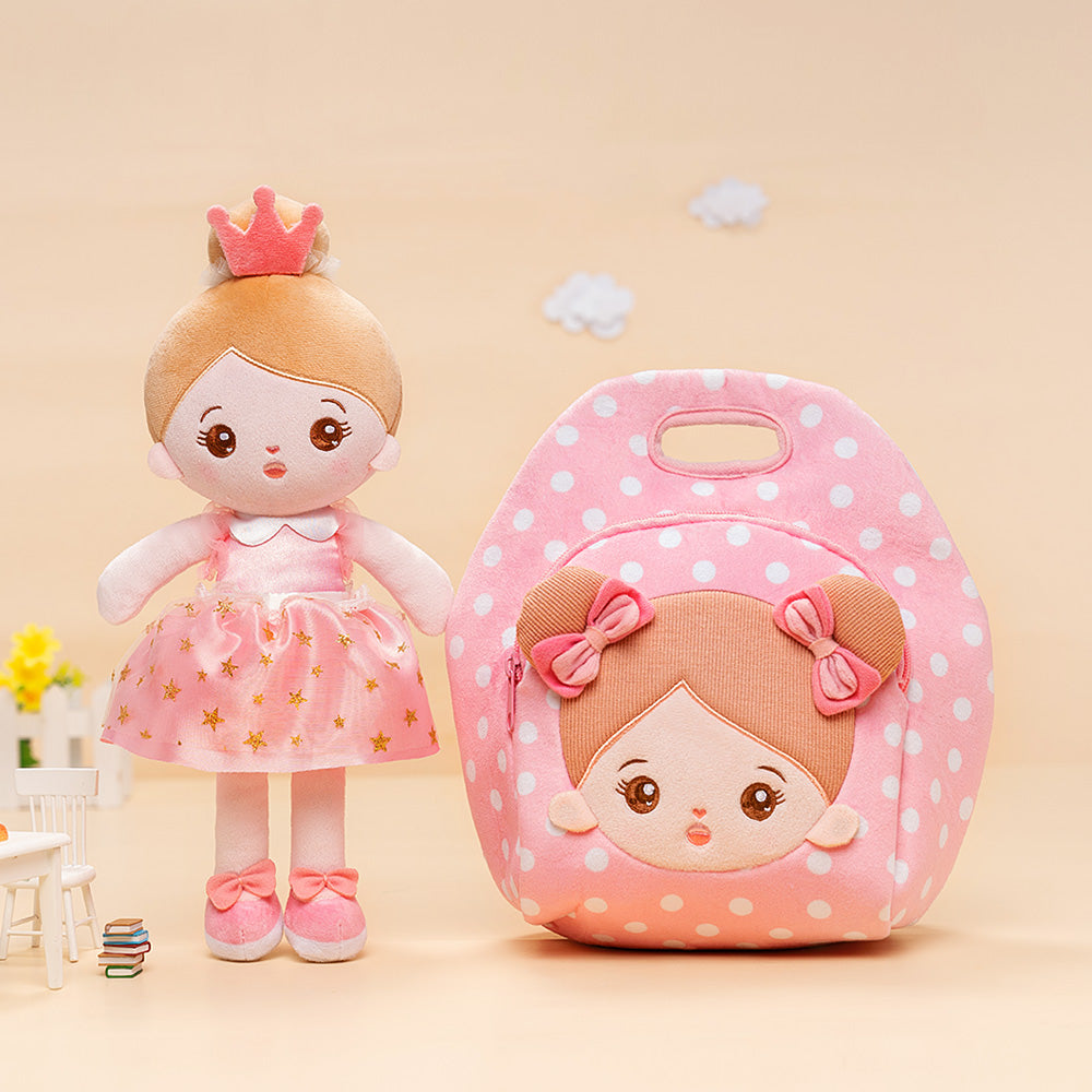 Personnalisée Poupée en Peluche avec Yeux Ouverts de Princesse Rose