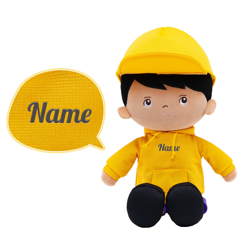 Poupée en Peluche Peau Foncée Personnalisée(Achetez-en 2 et Obtenez 15 % de Réduction)
