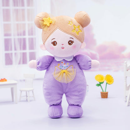 Mini Violet Personnalisée Poupée en Peluche avec Yeux Ouverts