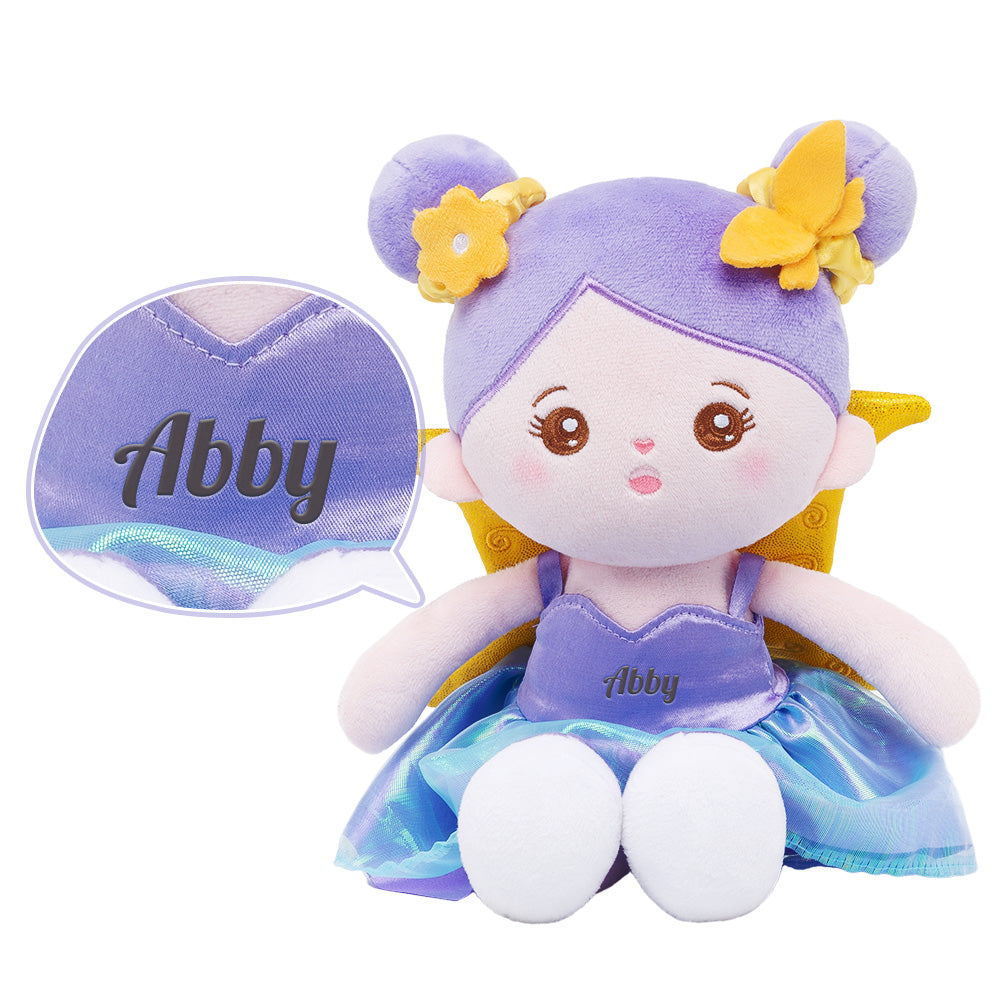 Personnalisée Poupée en Peluche en Robe Violette Petite Fée