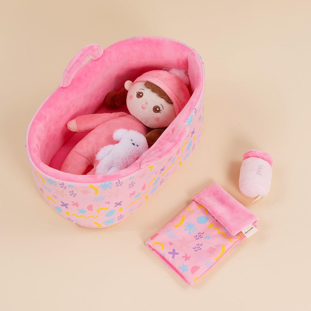 Mini Rose Personnalisée Poupée en Peluche avec Tresses & Ensemble-cadeau