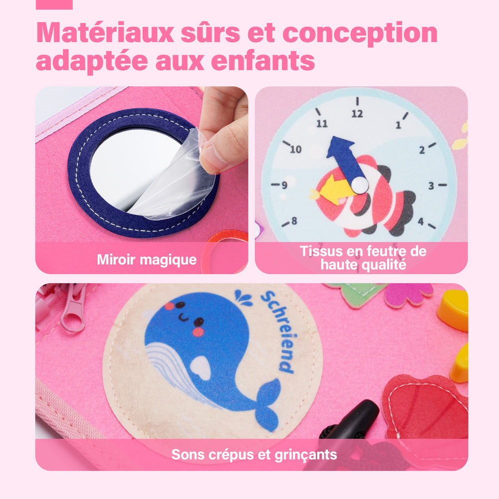 Personnalisé Busy Board Montessori (Version Française) -  Jouet  Éducatif Sensoriel Préscolaires