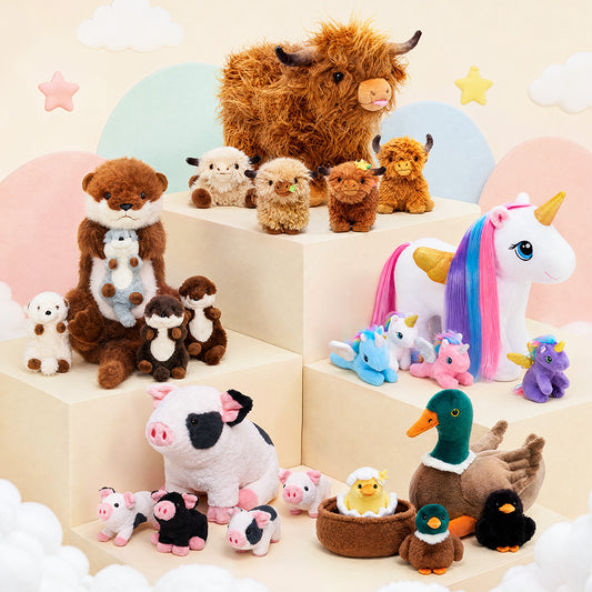 Ensemble de Jouets en Peluche pour Bébé, Première Famille D'animaux